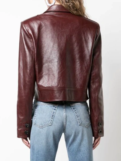 Shop Magda Butrym Leather Jacket In Red