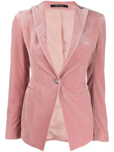 Shop Tagliatore Single-breasted Blazer In Pink