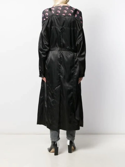 Shop Ottolinger Off-the-shoulder Trench Coat In Black