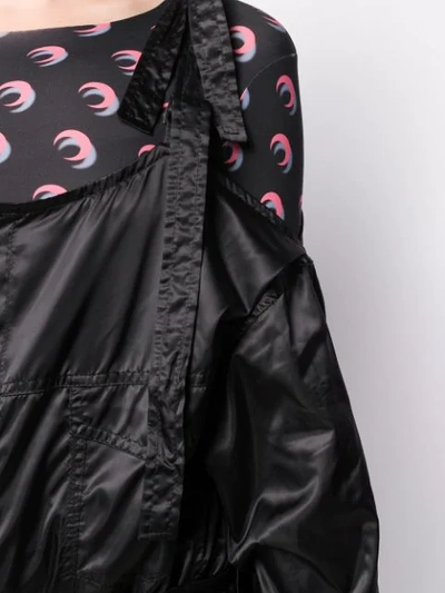 Shop Ottolinger Off-the-shoulder Trench Coat In Black