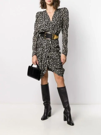 ISSOLYA LEOPARD-PRINT RUCHED DRESS