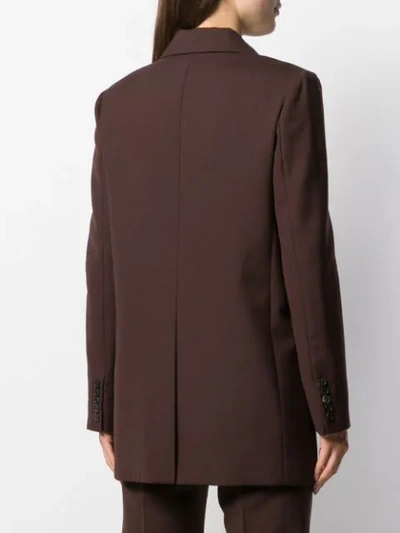 Shop Joseph John Double-breasted Blazer In Brown