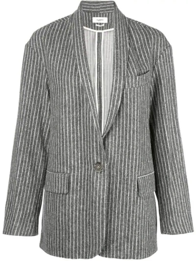 Shop Isabel Marant Étoile Pin Stripe Blazer In Grey