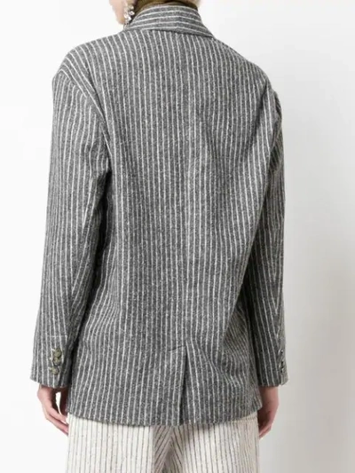 Shop Isabel Marant Étoile Pin Stripe Blazer In Grey