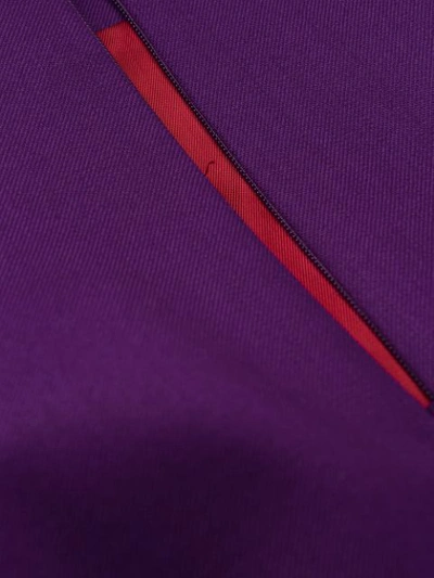 Shop Sara Battaglia Draped Mini Skirt In 640 Purple