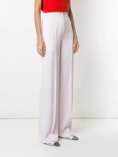 Shop Gloria Coelho Panelled Wide Leg Trousers In Pink