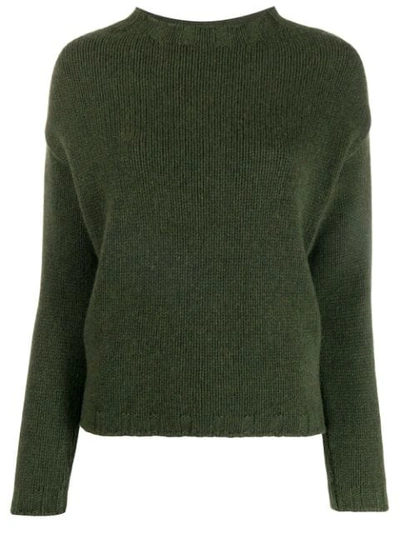 Shop Aragona Long-sleeve Fitted Sweater In Grey