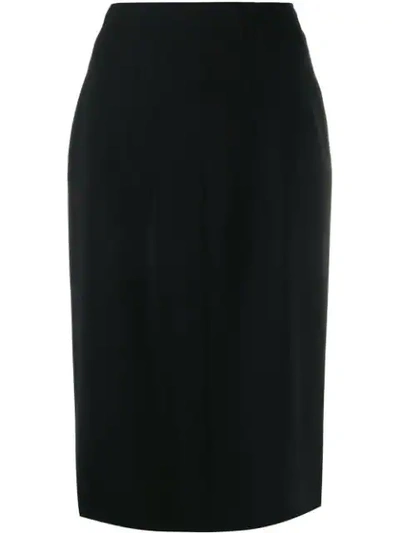 Shop N°21 Pleated Details Pencil Skirt In Black