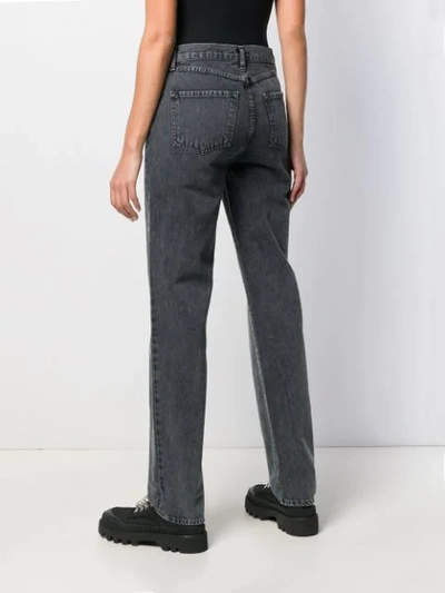Shop J Brand Washed Effect Straight Jeans In Black