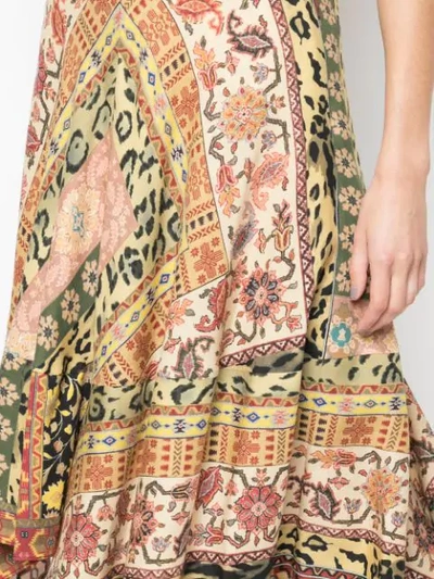 Shop Etro Carpet-print Midi Skirt In Orange