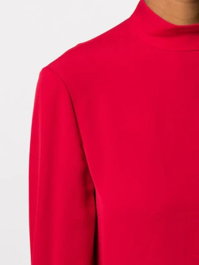 Shop Theory Loose-fit Silk Blouse In Red
