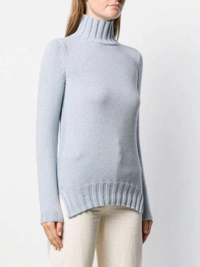 Shop Aragona Fitted Cashmere Jumper In Blue