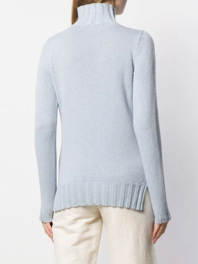 Shop Aragona Fitted Cashmere Jumper In Blue