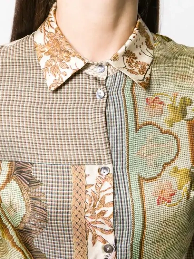 Shop Pierre-louis Mascia Embroidered Shirt Dress In Neutrals