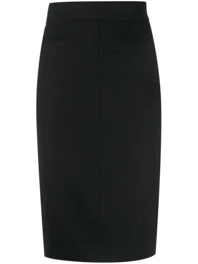 Pre-owned Alaïa 1980s High Rise Fitted Skirt In Black