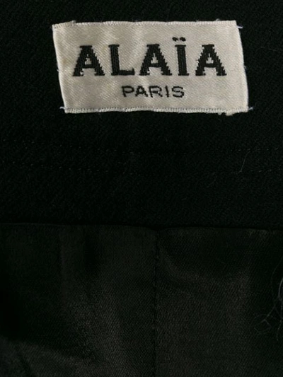 Pre-owned Alaïa 1980s High Rise Fitted Skirt In Black