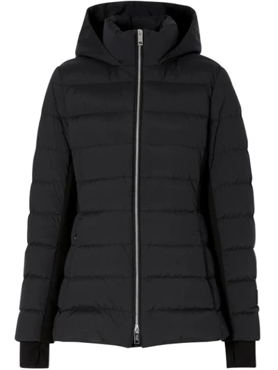 Shop Burberry Fitted Puffer Jacket In Black