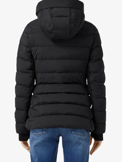 Shop Burberry Fitted Puffer Jacket In Black