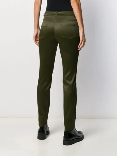 Shop Moschino Skinny-fit Trousers In Green