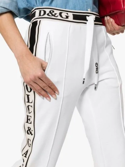 Shop Dolce & Gabbana Basic Track Trousers - White