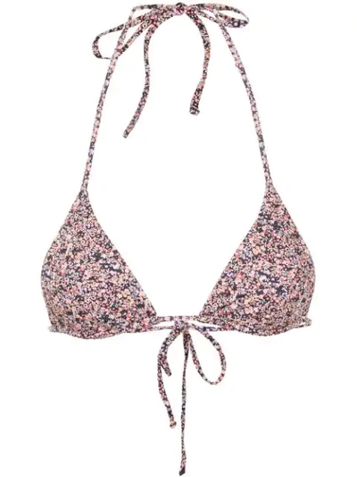 Shop Matteau Triangle Styled Bikini Top In Multicolour