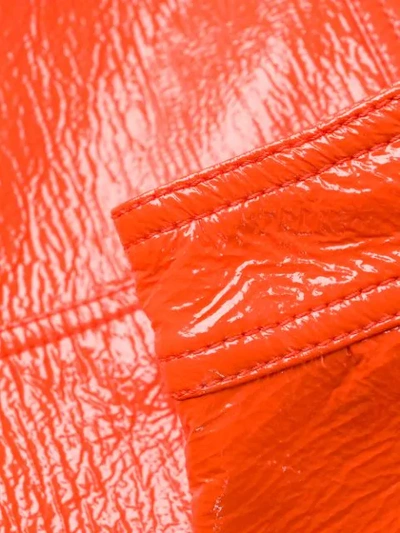 Shop Courrèges Buttoned Mini Skirt In Orange