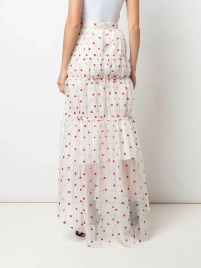 Shop Brock Collection Heart-print Skirt In Red And White