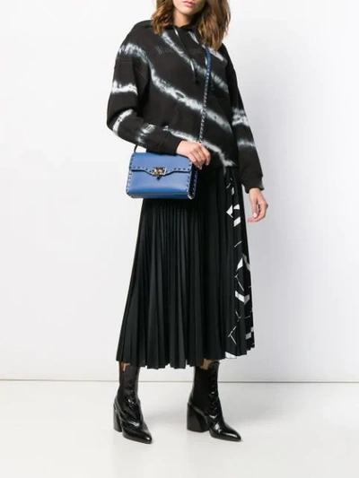 VALENTINO VLTN PRINTED MIDI SKIRT - 黑色