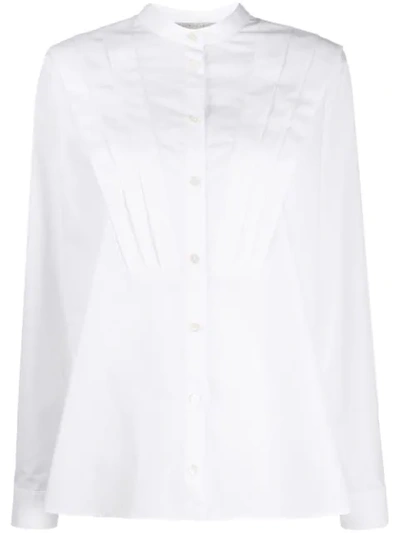 Shop Stella Mccartney Tuck-detail Long-sleeve Shirt In White