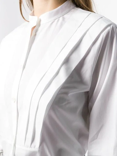 Shop Stella Mccartney Tuck-detail Long-sleeve Shirt In White