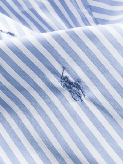 Shop Polo Ralph Lauren Striped Slim-fit Shirt In Blue