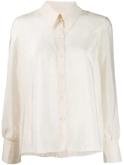 Shop Les Coyotes De Paris Balloon-sleeve Shirt In Neutrals