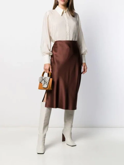 Shop Les Coyotes De Paris Balloon-sleeve Shirt In Neutrals