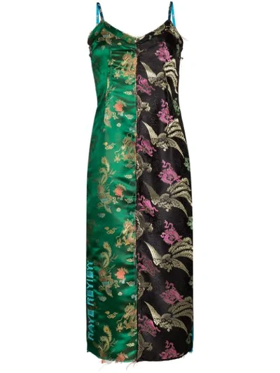 Shop Rave Review Jacquard Midi Dress In Green