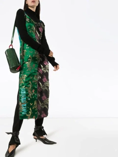 Shop Rave Review Jacquard Midi Dress In Green