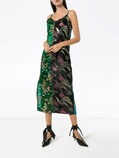 Shop Rave Review Jacquard Midi Dress In Green