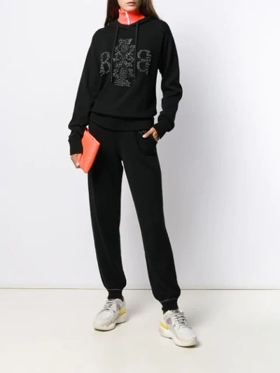 Shop Barrie Cashmere Track Trousers In Black