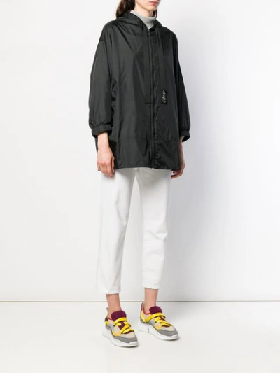 'S MAX MARA HOODED RAIN JACKET - 黑色