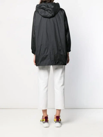 Shop Max Mara Hooded Rain Jacket In Black