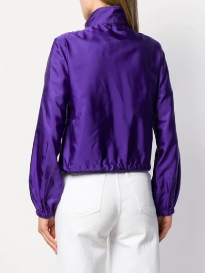 Pre-owned Prada Zipped Wind Jacket In Purple