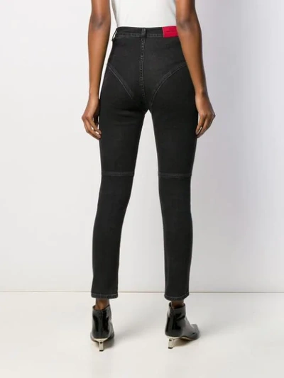 Shop Alessandra Rich Cropped Skinny Jeans In Black