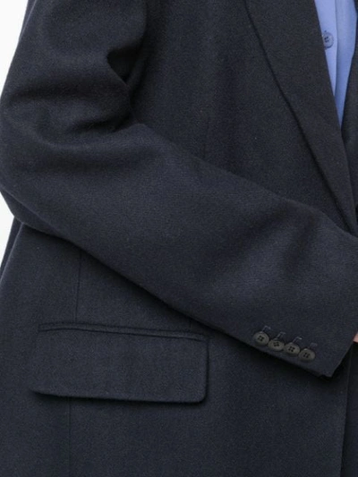 Shop Tibi Felted Liam Tuxedo Jacket In Navy