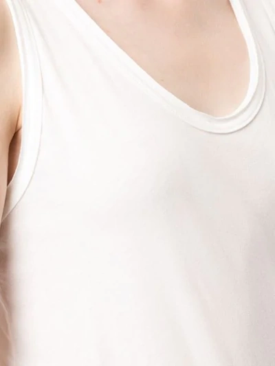 Shop Yohji Yamamoto V-neck Tank Top In White