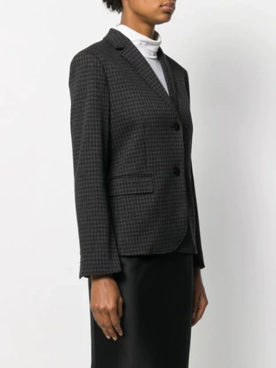 Shop Theory Houndstooth Single-breasted Blazer In Grey