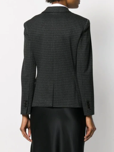 Shop Theory Houndstooth Single-breasted Blazer In Grey