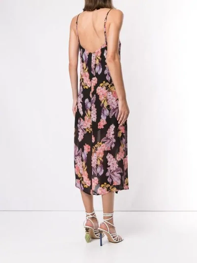 Shop We Are Kindred Stevie Floral-print Slip Dress In Black