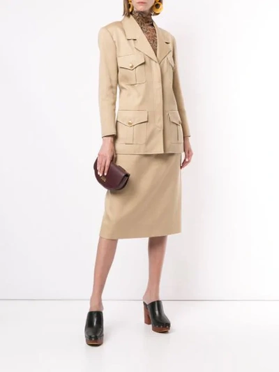 Pre-owned Chanel Setup Skirt Suit In Brown