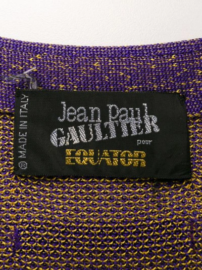 Pre-owned Jean Paul Gaultier 1985 Changeant Knitted Cardigan In Yellow