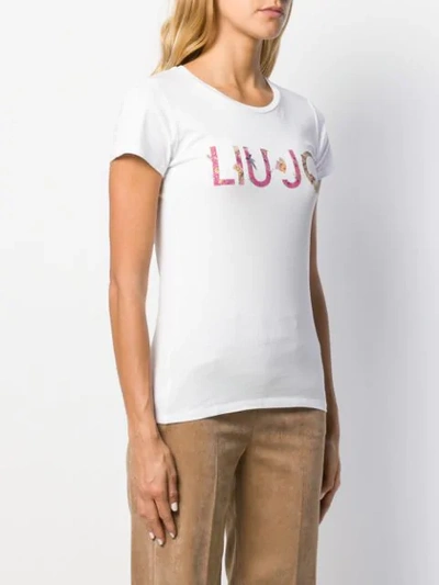 Shop Liu •jo Logo Print T-shirt In White