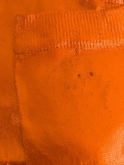 Shop Maria La Rosa Laminated One Socks In Orange
